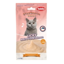 Nobby StarSnack LICKY Cat Krém slad a tuňák/losos 5 x 15 g