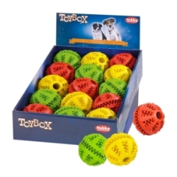 Nobby TOYBOX Dog hračky dentální gumový míček 15 ks / 8 cm